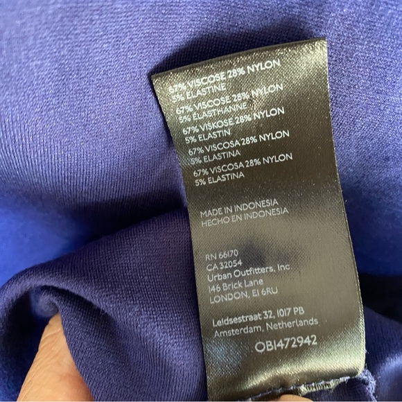 NWT by Anthropologie Ponte Cut-Out Navy Blue Short Sleeve Mini Dress Size XS - Picture 10 of 13